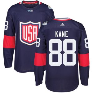 Herren Team USA #88 Patrick Kane Authentic Navy Blau Auswärts 2016 World Cup Hockey